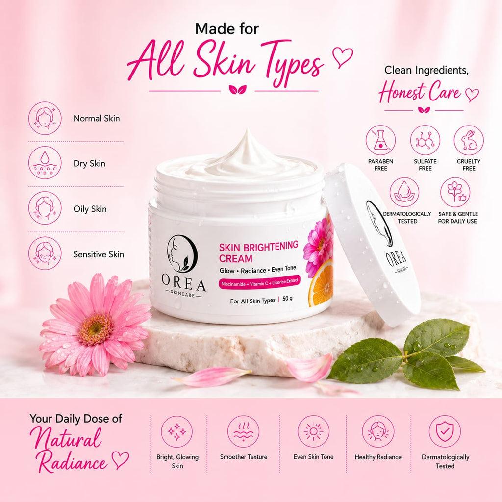 OREA SKIN BRIGHTENING CREAM — Lightweight Daily Moisturizer for Radiant Skin